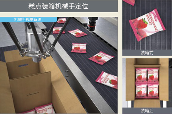 糕点装箱机械手定位